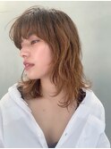 クセ毛を生かしたミディアムレイヤースタイル【Luxe井上彩】