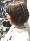 ナチュラルラルハイライト ボブスタイル