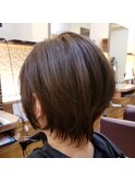 美シルエットショート×アッシュグレージュ【stylist西條】