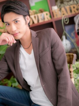 カバーヘア ブリス 上尾西口店(COVER HAIR bliss) デコ出し＆黒髪で爽やか短髪ツーブロックm1上尾20代30代40代