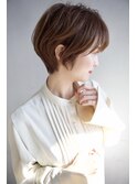 大人可愛い小顔ナチュラルボブ/マッシュショート/小顔丸みボブe