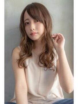 ケアリー 調布(Carelly) 大人かわいい前髪セシルカットココアブラウンフリンジウェーブ