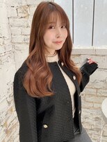ロング/顔周りレイヤーカット/韓国/グレージュ/前髪[銀座]
