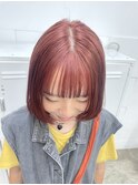 ブリーチなしのレッドカラー