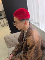 ラピス 名古屋駅前店(Lapis)&nbsp;ボウズフェード×レッドカラー