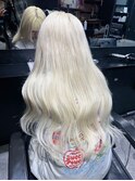 ホワイトブロンドエクステ100本