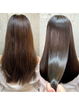 ユアーズヘア 新宿WEST(youres hair) 髪質改善トリートメントで叶う美髪ストレート 艶髪 前髪