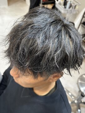 ベル サウス(BHEL south) 三重ニュアンスパーマシースルーマッシュメンズハイライト