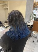 ダブルカラー　グラデーションカラー　イベントカラー　ブルー
