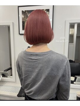 ヴィア 京都烏丸(Via) 10代20代30代/ピンクカラー/ボブ/ハイトーン／髪質改善/ブリーチ