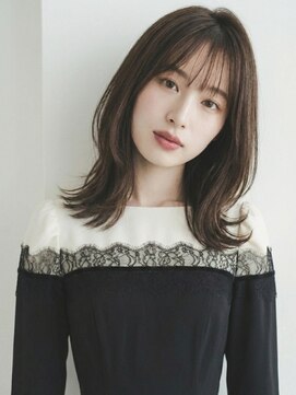 リル バイ フレイムス 川口(Lilou by Frames) 大人ミディ20代30代40代◎前髪あり艶髪くびレイヤーボブ川口