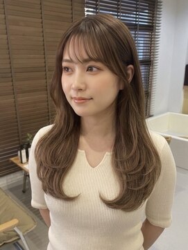 チオ(Chio) 【富山】透明感ベージュ×顔周りレイヤーのセミロング