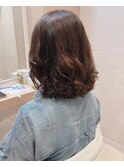 ボブルフ段カット短め前髪デザインカラー似合わせイメチェン50代