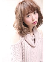 ホラン(HoLan)&nbsp;【スポンテニアス】ふわミディ無造作ベージュ☆くせ毛風カール☆