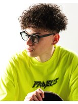 サンディーズバーバーショップ(Sandees)&nbsp;ワイルドツーブロック セミウェットウェーブ 刈り上げビジカジ