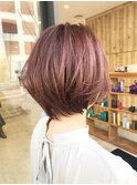 絶壁解消☆イルミナカラー×大人ショートボブ