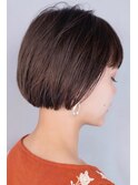 ACE 大人かわいい丸みショート×ダークブラウン横浜