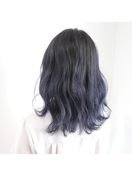 デコヘアーフラッペ(DECO HAIR frappe) エアタッチグラデーションカラー　ネイビ/ネイビーグレイ