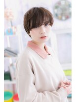 ナチュラルモードくせ毛風アシンメトリーショートb1