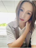 髪質改善・韓国・ショート・ベージュハイライトインナーカラー