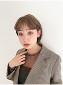 耳掛けボブアッシュベージュ
