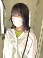 サクラ オモテサンドウ(SAKURA)&nbsp;今流行りのフェイスフレーミング！パープルカラー×グレージュ