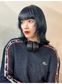 レイヤーカット/ブリーチ/ネイビーブルー/《札幌/大通》