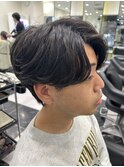 ニュアンスパーマ/刈り上げなし/コンマ