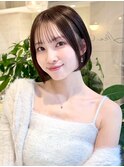 ボブ/シースルバング/縮毛矯正/髪質改善/前髪カット/韓国ヘア