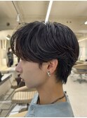 メンズ/センターパート/ニュアンスパーマ