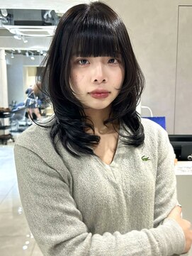 ソル ジングウマエ(SOL JINGUMAE) mayu指名//透明感ダークグレージュハイレイヤーハッシュカット