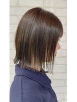 ビス ヘア アンド ビューティー 西新井店(Vis Hair＆Beauty)&nbsp;20代30代前下がりボブストレート外はねダークグレー