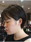 伸ばしかけの耳掛けショートボブ！