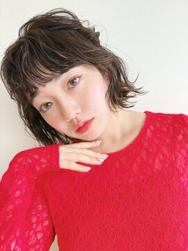 フィーリーカラー 大阪梅田店(feery color) ベージュインナーカラーショートボブレイヤーミディアム前髪