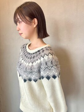 ラヴィズム 長岡店(LUVISM) ◎ダブルカラー韓国ヘアー顔周りレイヤーおくれ毛ボブ長岡/宮関