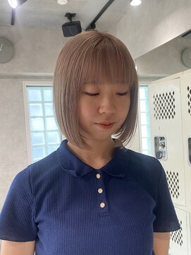 ハイプ(HYPE) ブリーチ&ダブルカラー/ミルクティーベージュボブ/ハイトーン