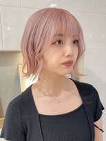 シェノン バイ アランスミシー 表参道(CHAINON by Alan smithee)&nbsp;ピンクカラー　ホワイトピンク　ハイトーンボブ　ボブ