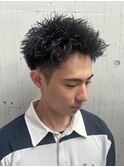 王道スパイキーショート　ピンパーマ