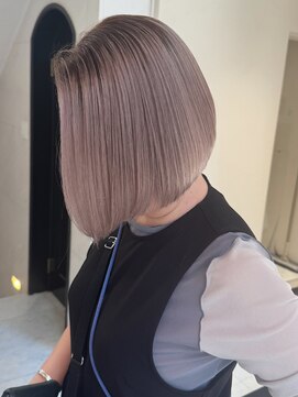 ラベンダーグレージュボブ