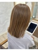 ミルクティーベージュダブルカラーインナーカラーケアブリーチ