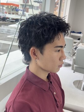 ホワイト(WHITE) スパイキーショート　ピンパーマ