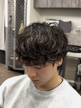 ノイセルヘアー(Noisyle Men's hair) リバースセンターパート/ニュアンスパーマ/ダウンバング/大阪◎