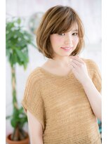ヘアアンドビューティー ミック(Hair & Beauty miq)&nbsp;斜めバングで目力強調☆ラフミディa