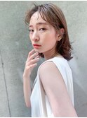 アッシュベージュ_外ハネボブセクションカラー_9102