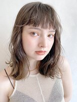 アイティーバイアルバム 松戸店(IT by ALBUM)&nbsp;ロブスタイル_アースカラーくびれヘアツートンカラー_48505