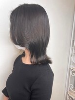 エルベ  茨大前店(elve)&nbsp;暗髪カラー　外ハネスタイル