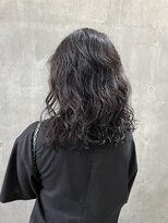 ヘアーデザイン アルエ(HAIR×design ARUE)&nbsp;ミディアムパーマ/パープルブラック/20代/30代/40代