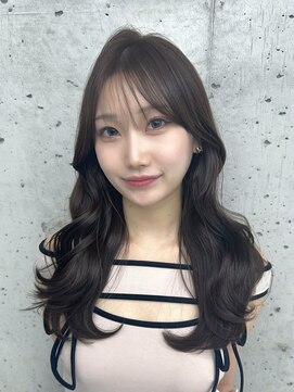 ビューブルー 亀戸錦糸町(VIEW BLUE) 美髪カールピンクブラウン韓国レイヤーロングヘア似合わせ前髪