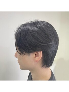 アッシュ 二子玉川店(Ash) ニュアンスパーマセンターパートコンマヘアツーブロック刈り上げ