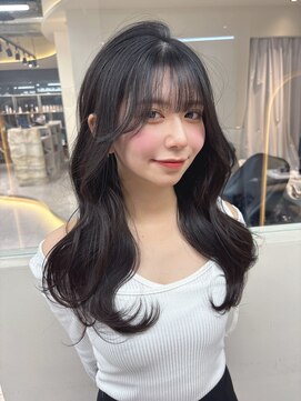 ロンドメリア 天神大名店(Lond Melia) イメチェンヘアスタイル美髪のススメワイドバングブルーブラック